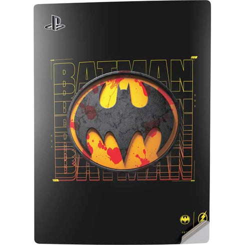 DC Comics The Flash Movie: Batman Bloody Logo PS5 Digital Edition Console Skin